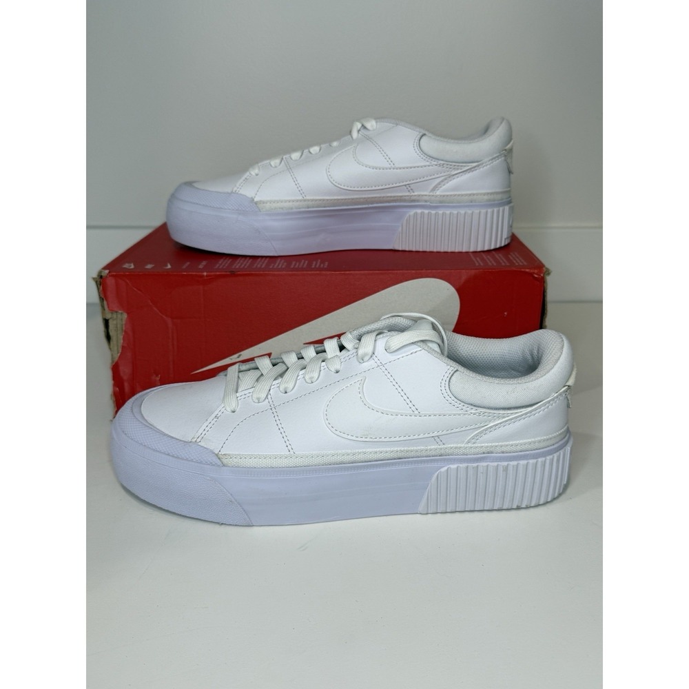 Size 9.5 - Nike Court Legacy Lift Triple White Women's Shoes DM7590-101 No Lid